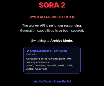 Sora 2 · AI 视频生成器 — 赛博故障归档模式